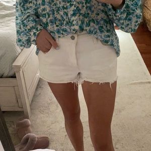 Levi’s 501 Original Cutoff Denim Shorts - White